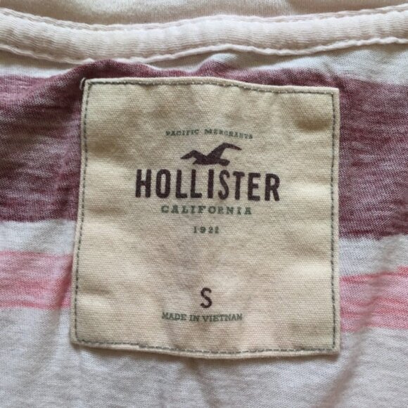 Hollister Pink and Red Striped Tee - Picture 2 of 2